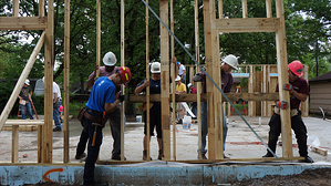 Raising the wall in Coon Rapids