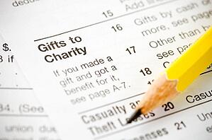 Charitable tax deduction form