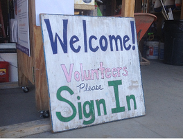 Sign in volunteers