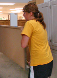 Callie Keeney working at ReStore
