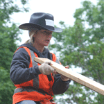 Jane Bolton working on Habitat site