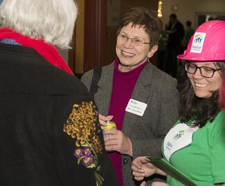 Rep. Alice Hausman and Rebecca Lucero at Habitat OFF the Hill 2015