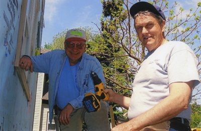 Jim volunteering with Habitat