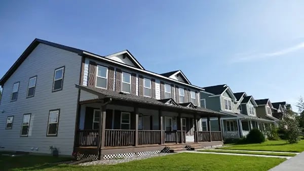 Row of townhomes.