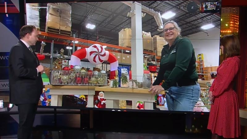 Jan on WCCO, demonstrating various holiday decor projects.