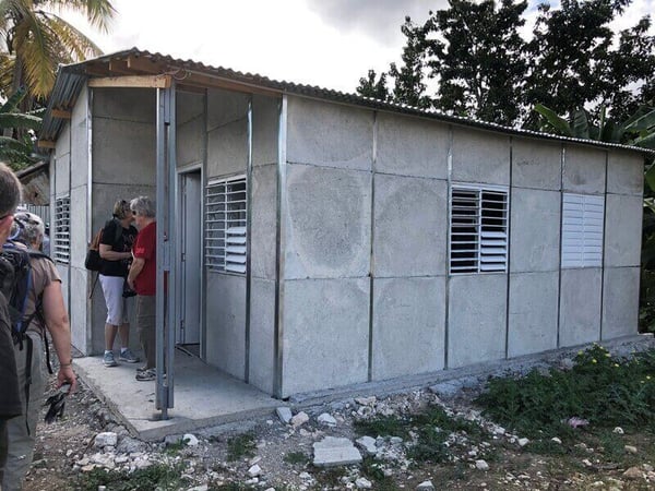 A concrete panel home.