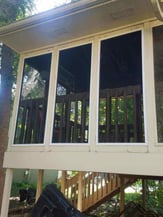 New screens on the porch.