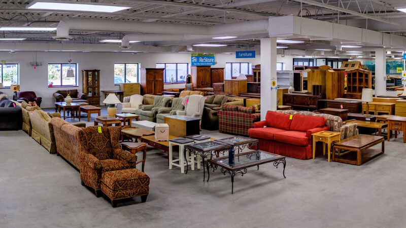 A view inside the ReStore showroom in New Brighton, MN.