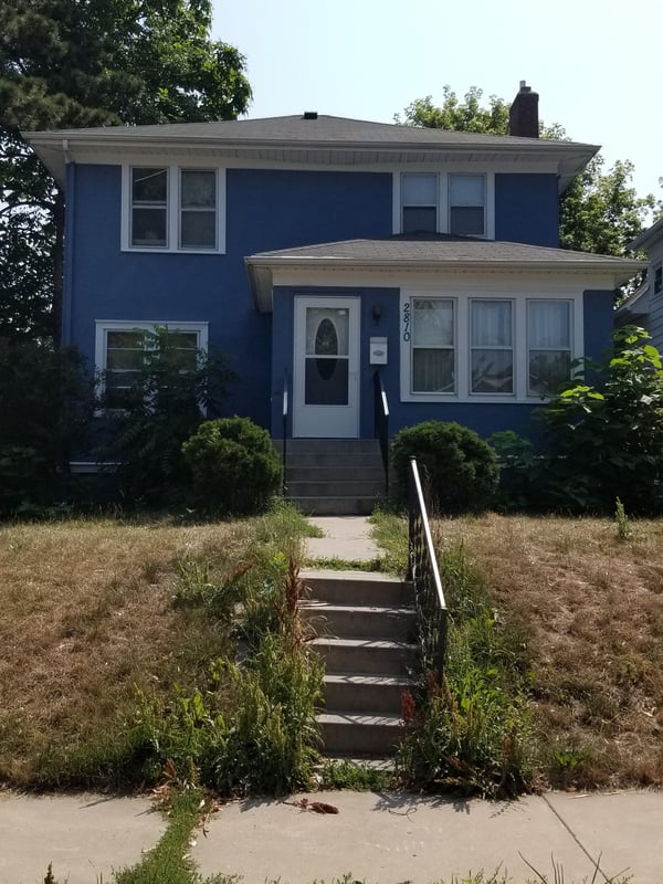 Karin's house with new stair railings.