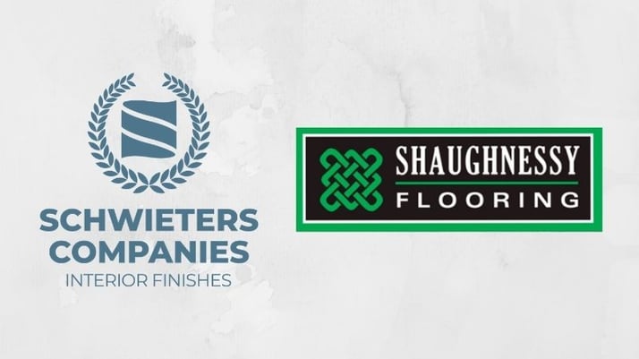 Logos for Schwieters Companies and Shaughnessy Flooring.