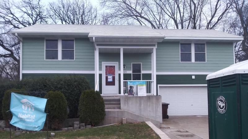 A finished Habitat home Andrew worked on.