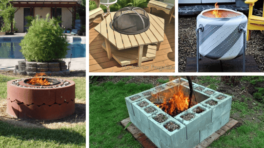 A variety of fire pit designs.