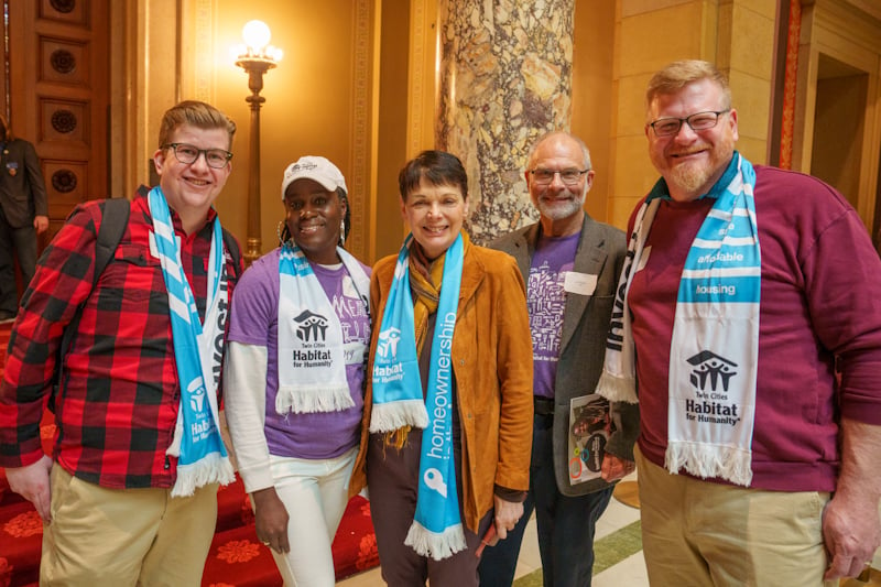 A group of advocates meet with Senator Pappas at Habitat on the Hill 2023.