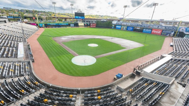 An aerial view of CHS Field.