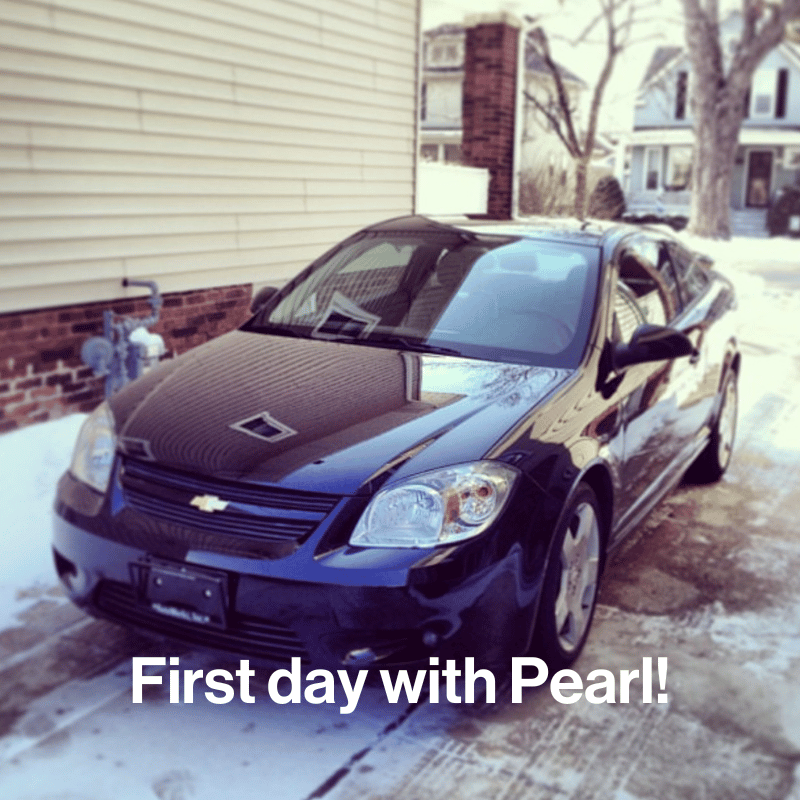 A Chevy Cobalt in the snow