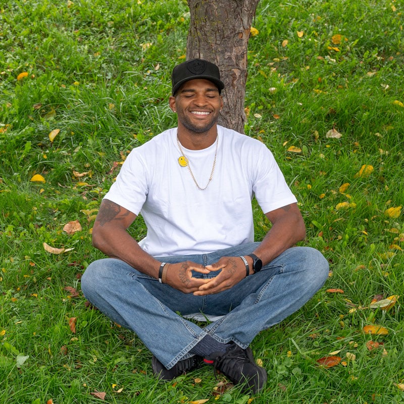 James meditating