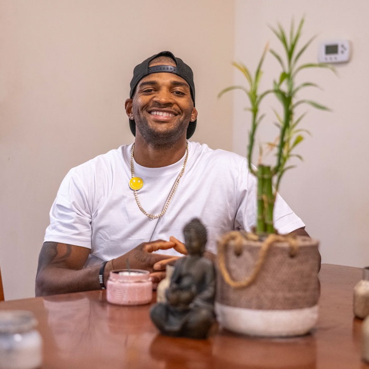 James with the Buddha and plant_square