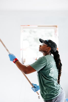Volunteer painting.