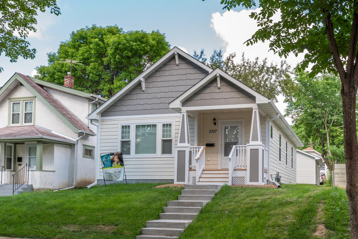 Exterior shot of Habitat-built home