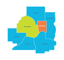 Map of the seven-county metro.