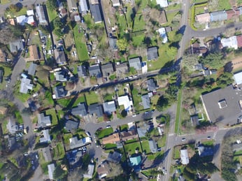 Aerial image of neighborhood