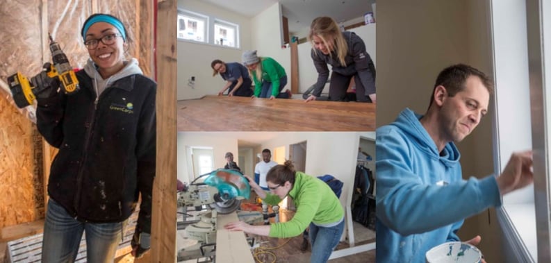 Habitat staff completed a wide variety of tasks at the All Staff Build Day