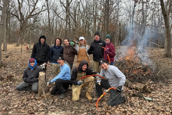 AmeriCorps team in Somme Woods.