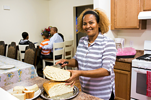 Bizunesh_serving_dinner