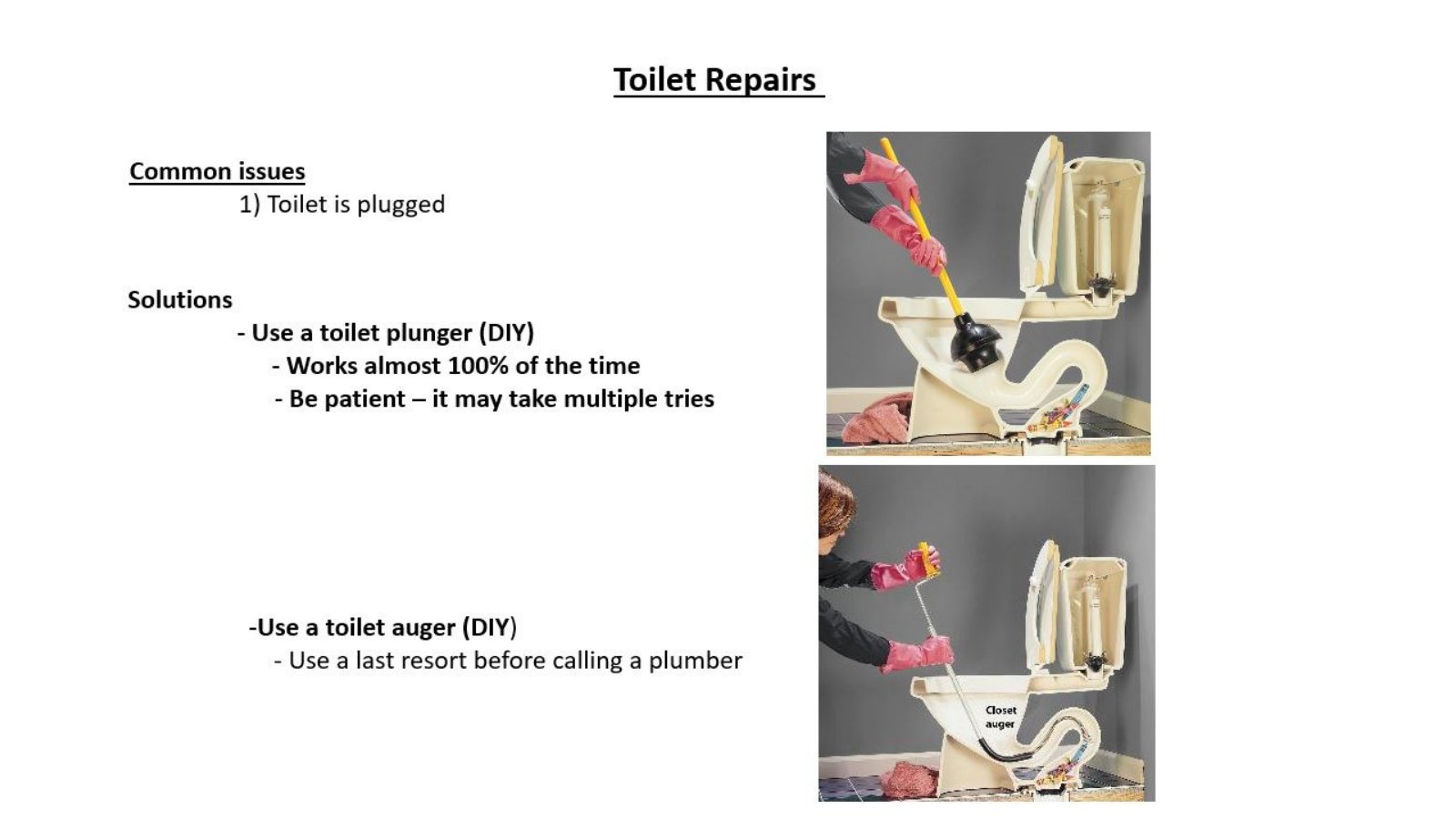 Toilet Repairs