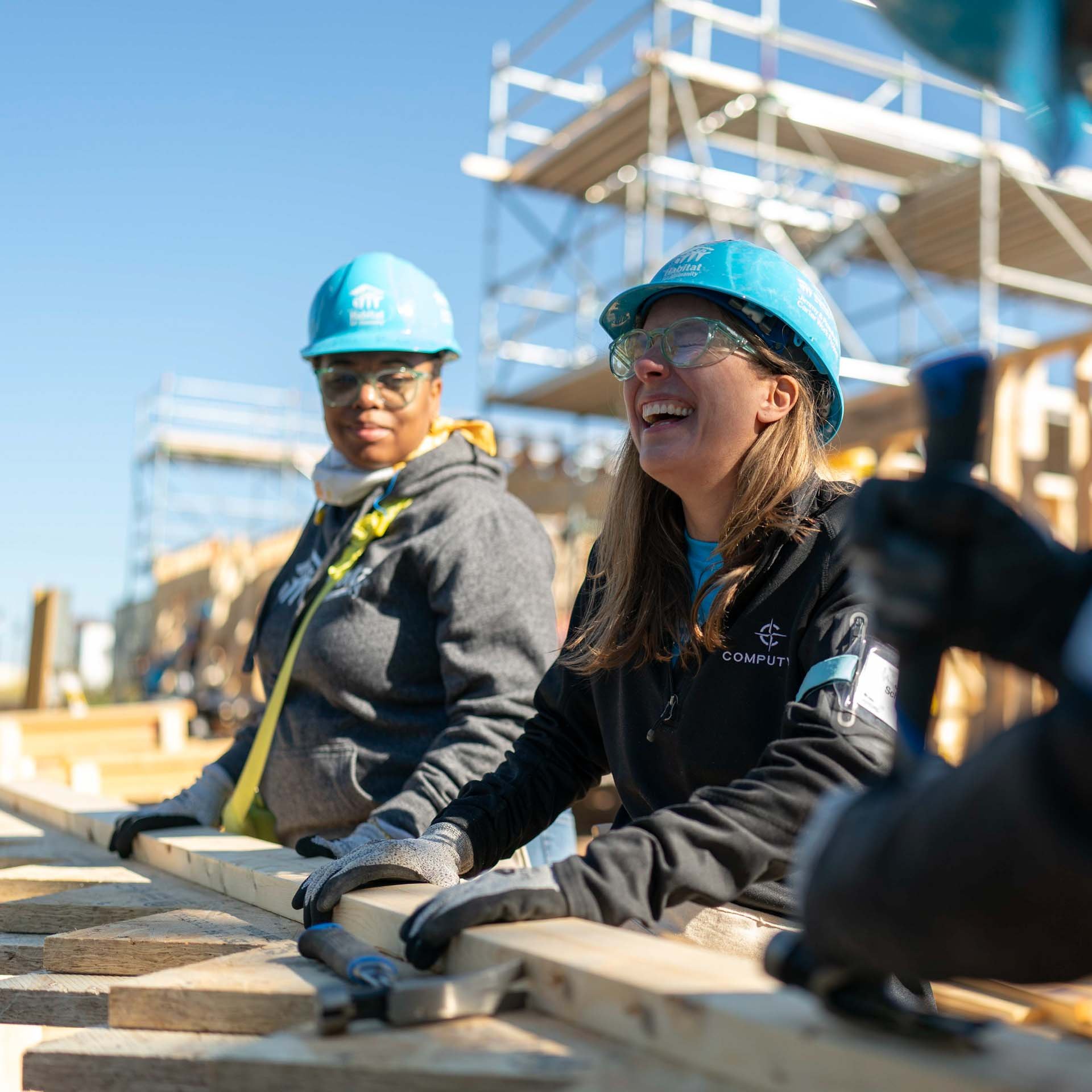 CWP volunteer laughing