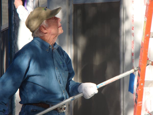 Carter working in St. Paul