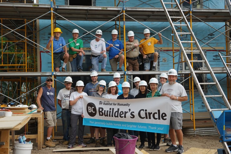 Builder's Circle volunteers at Builder's Circle week.