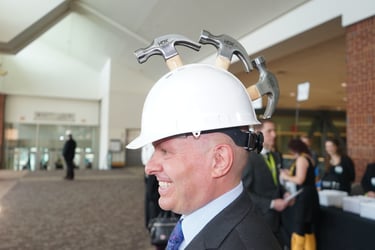 Hard Hat & Black Tie Hammer Helmet 