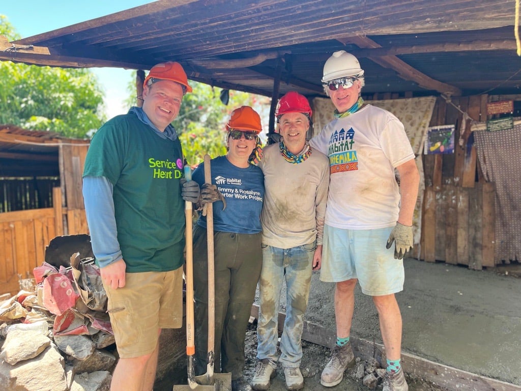 Volunteers on site in Guatemala.