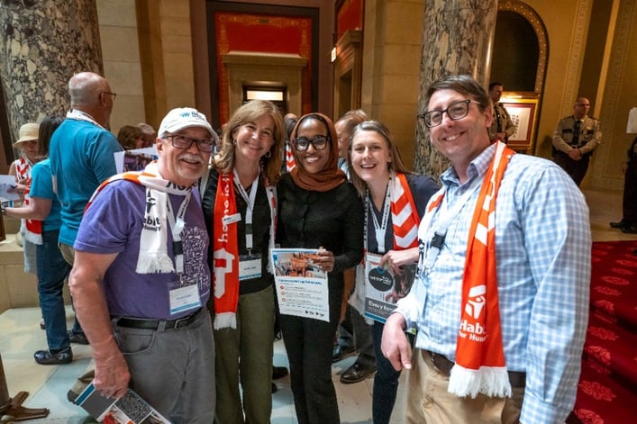 Housing advocates at the State Capitol.