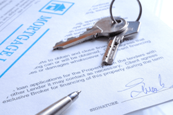 Loan documents with keys.