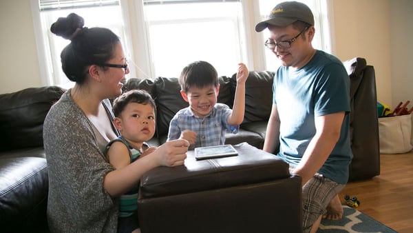 Habitat parents and their two kids.