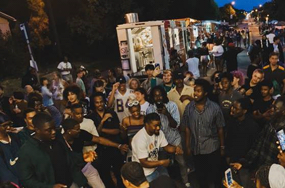 People celebrating at ITS Fest 