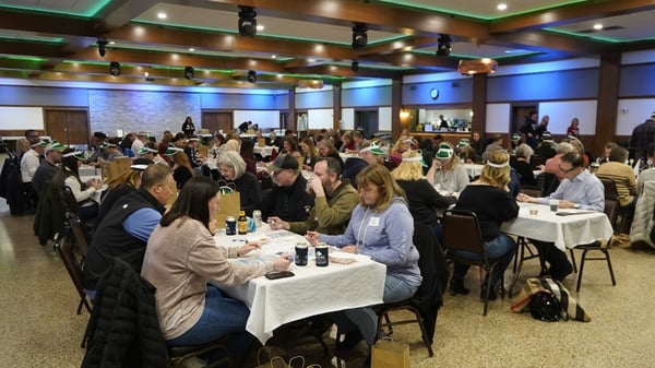 Bingo crowd.