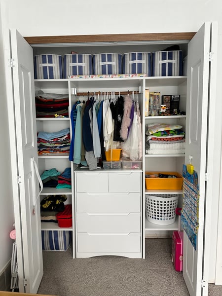 Remodeled closet.