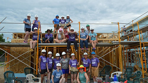 Pam with the Women Build team.