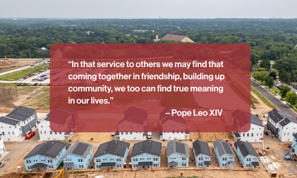 Pope Leo quote graphic.