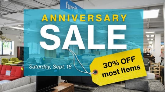 Anniversary sale: Saturday, September 16.