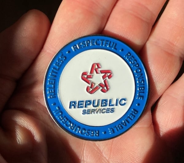 Republic Services Values Coin.
