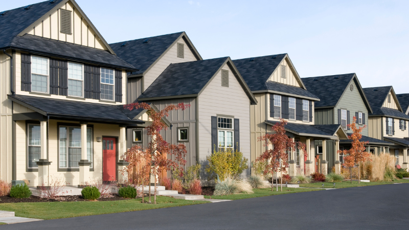 Row of homes.