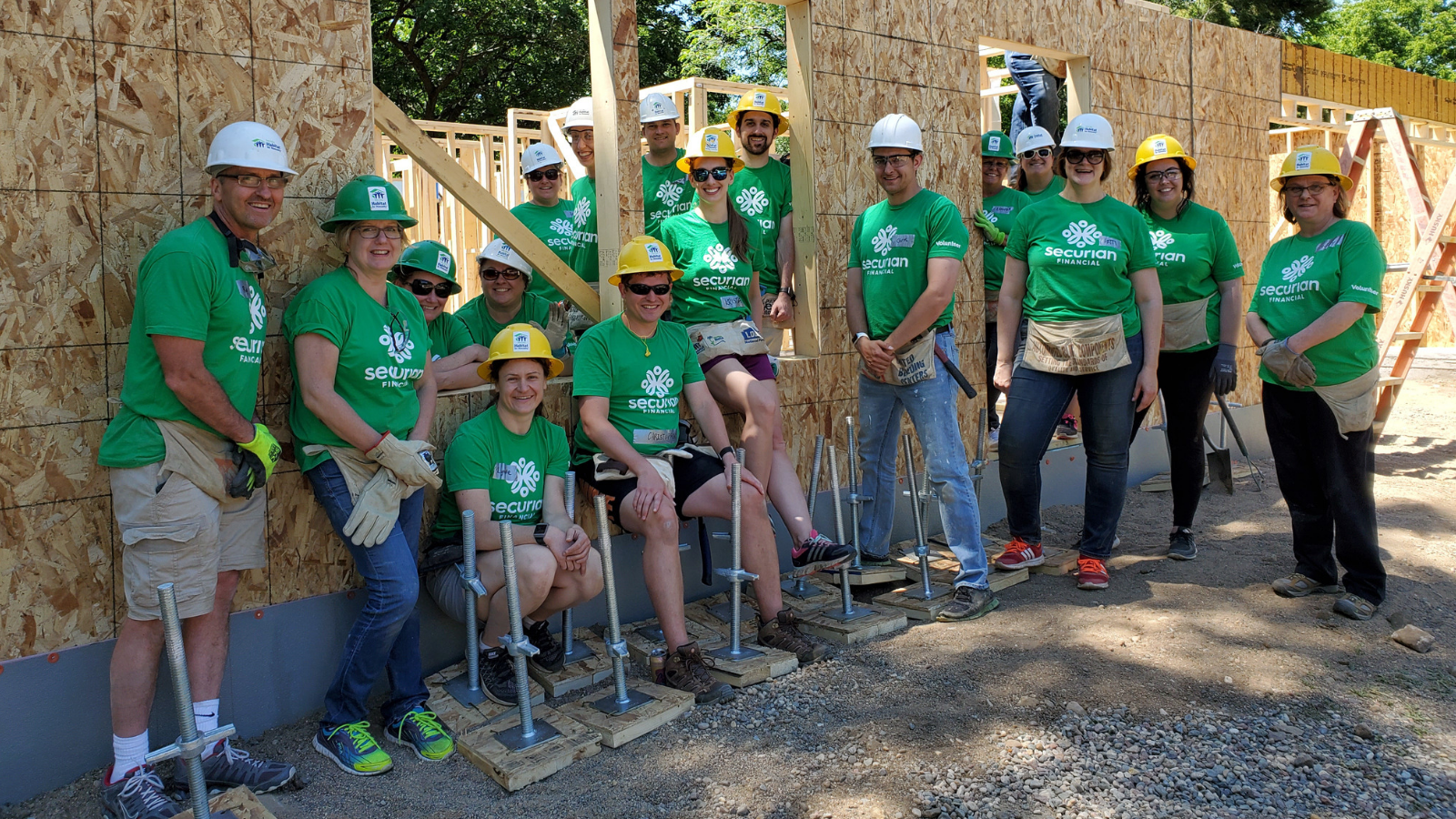 Securian volunteers on site.