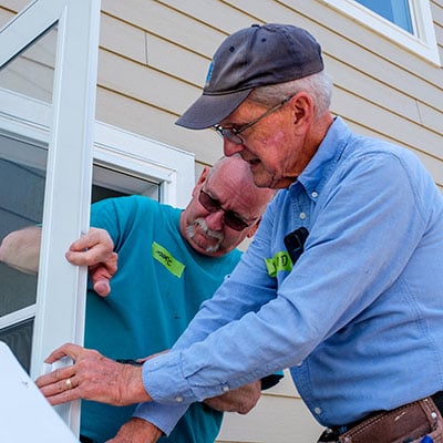 two volunteers
