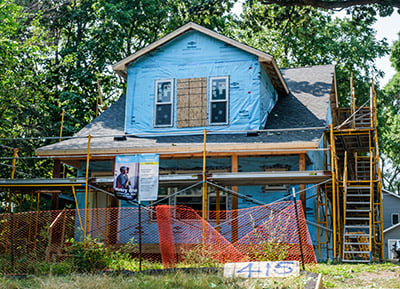 Habitat house in progress