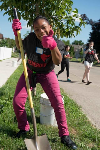 Child volunteering