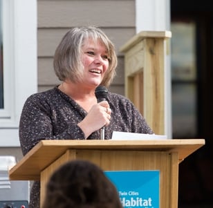 Juanita Speaking at Senior Pastor Build